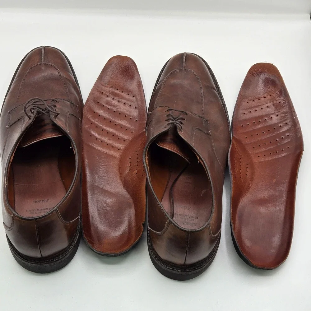 Allen Edmonds Shoes Mens Size 15 Brown Derby Ashton Leather Dress Made In USA